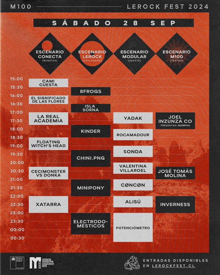 27 y 28 de septiembre en Matucana 100: conoce el cartel por día de LeRock Fest 